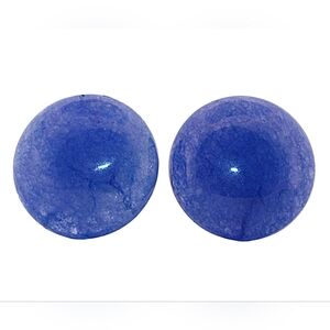 12mm Round Blue Agate Silver Stud Earrings 12RSSE21